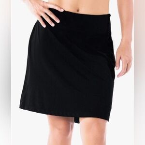 Yogipace Black Athletic 17” A-Line Skort Pockets Drawstring Sun Protection XXL
